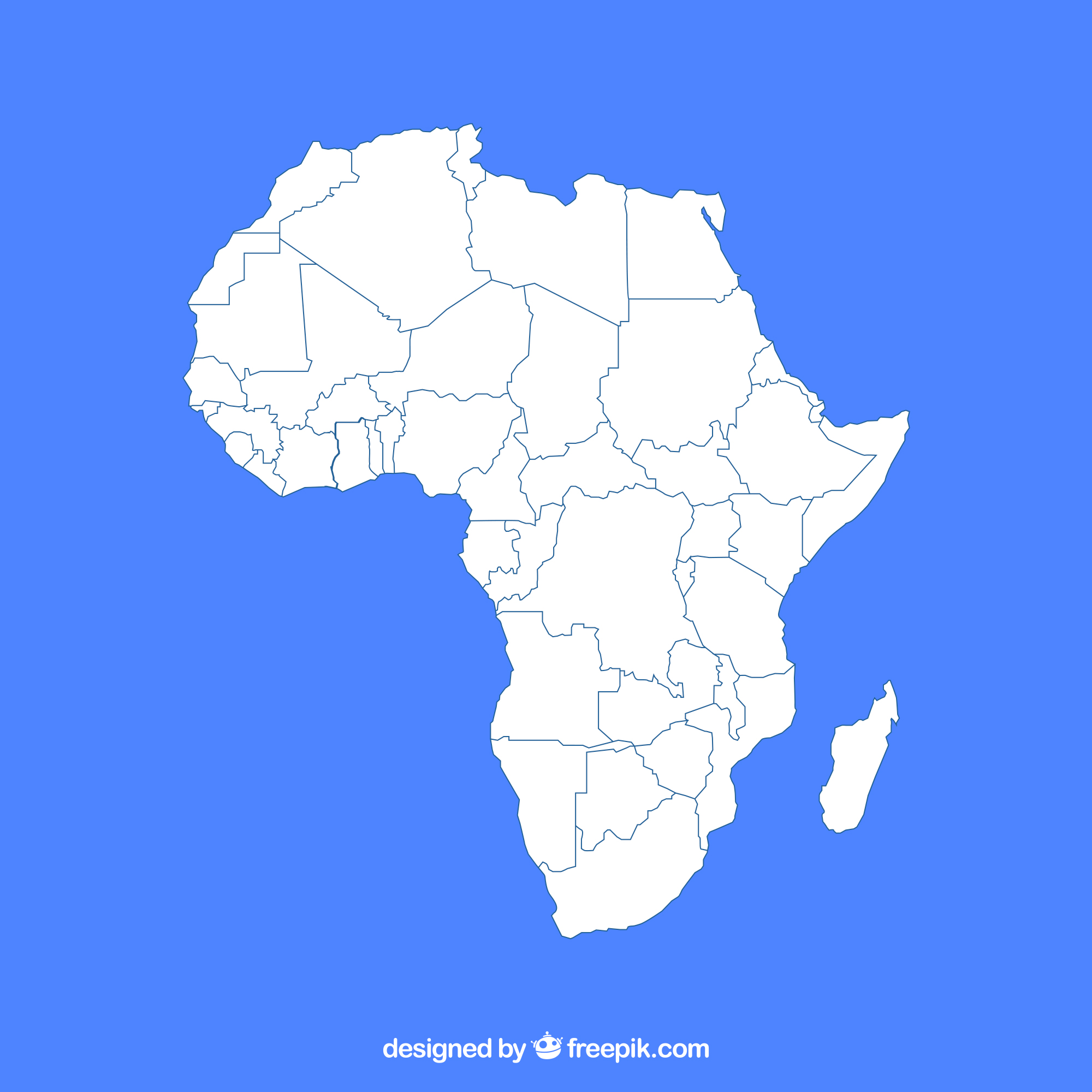 Carte de l'Afrique — présence WARAH